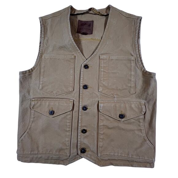 Schaefer Outfitter Canvas Cotton Western Durable Ranch Barn Vest Tan Men’s Sz Md - Picture 1 of 6